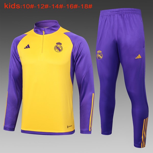 Ninos Sudadera De Training Real Madrid 2024/25 Amarillo Purpura